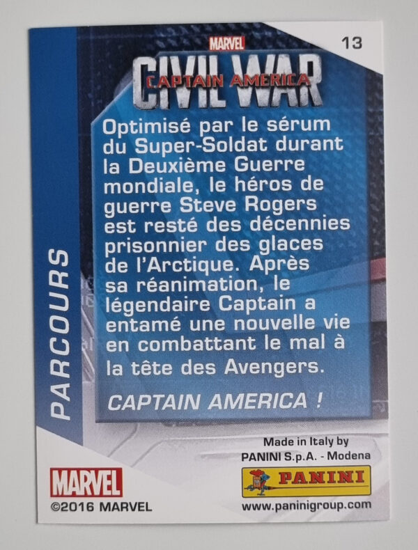 2016 Panini Marvel Heroes #13 Card 13 – Image 2