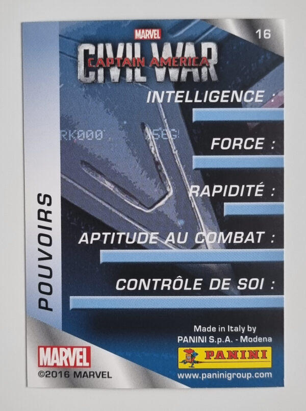 2016 Panini Marvel Heroes #16 Card 16 – Image 2