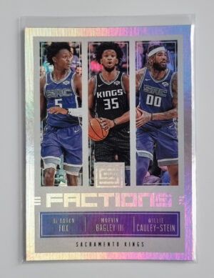2018-19 Panini Status Factions #12 Marvin Bagley III/De'Aaron Fox/Willie Cauley-Stein
