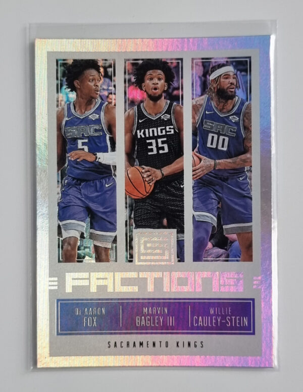 2018-19 Panini Status Factions #12 Marvin Bagley III/De'Aaron Fox/Willie Cauley-Stein