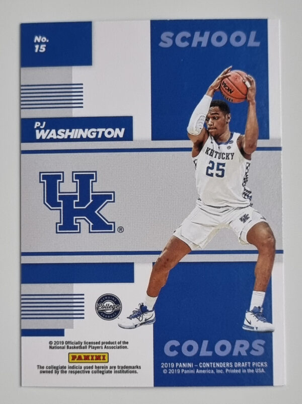 2019-20 Panini Contenders Draft Picks School Colors #15 PJ Washington Jr. – Image 2