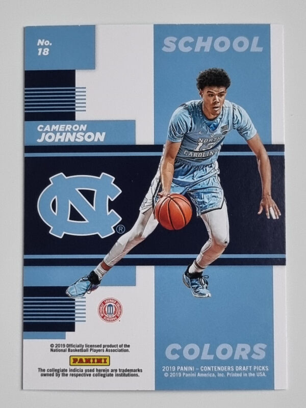 2019-20 Panini Contenders Draft Picks School Colors #18 Cameron Johnson – Image 2