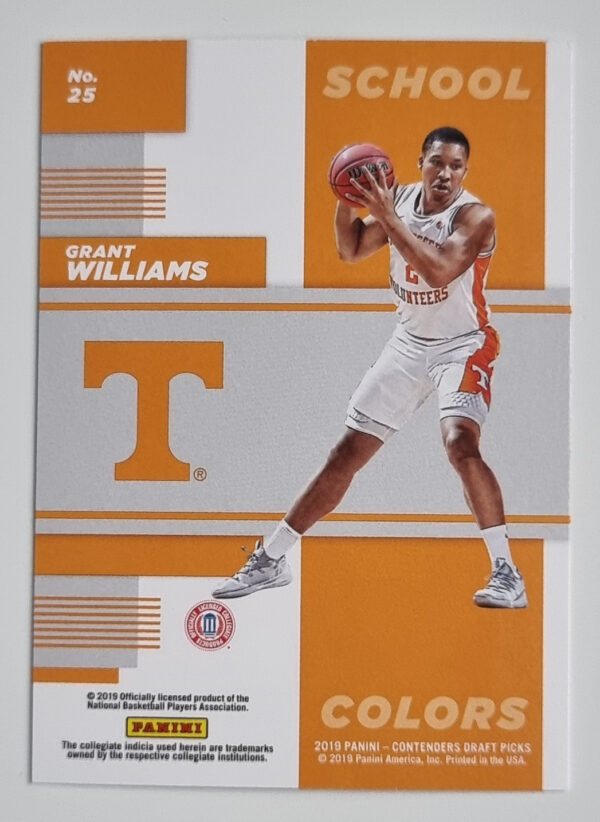 2019-20 Panini Contenders Draft Picks School Colors #25 Grant Williams – Image 2