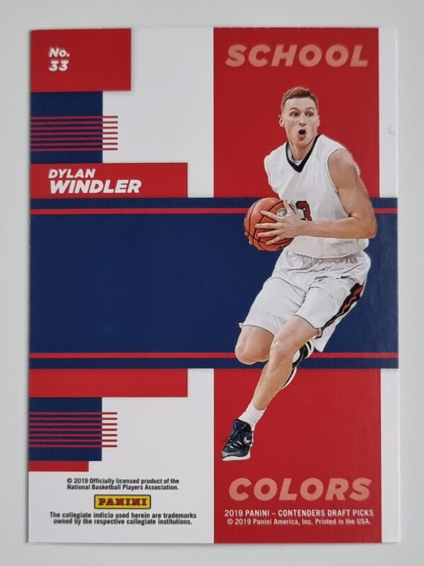 2019-20 Panini Contenders Draft Picks School Colors #33 Dylan Windler – Image 2