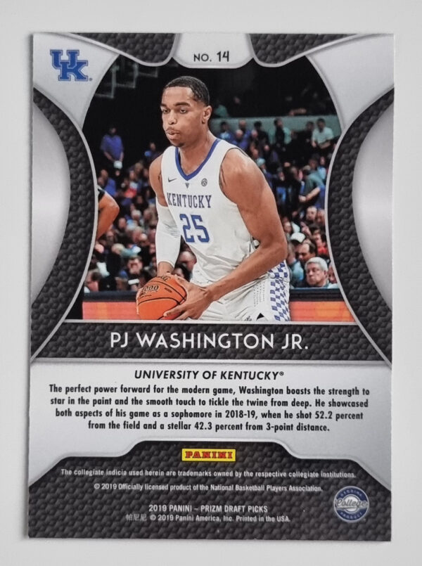 2019-20 Panini Prizm Draft Picks #14 PJ Washington Jr. – Image 2