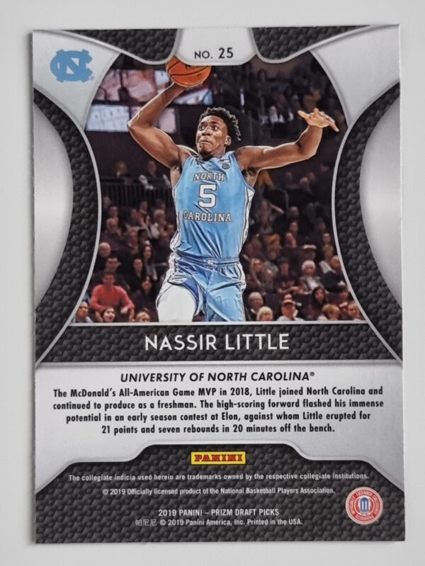 2019-20 Panini Prizm Draft Picks #25 Nassir Little – Image 2