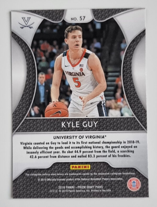 2019-20 Panini Prizm Draft Picks #57 Kyle Guy – Image 2