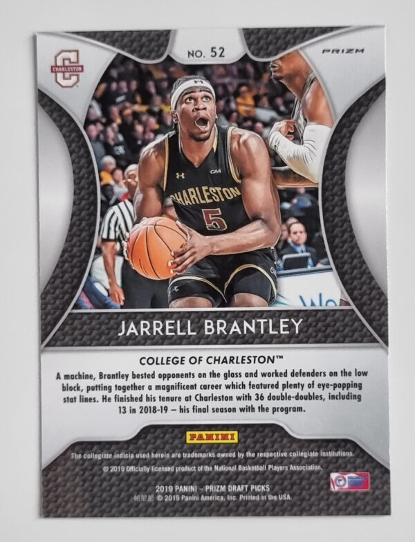 2019-20 Panini Prizm Draft Picks Prizms Green #52 Jarrell Brantley – Image 2