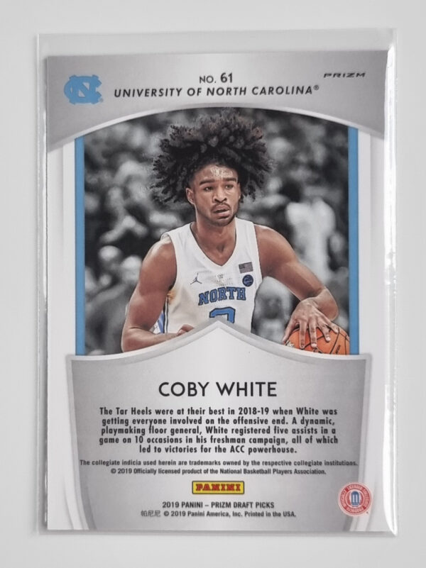 2019-20 Panini Prizm Draft Picks Prizms Red #61 Coby White CR – Image 2