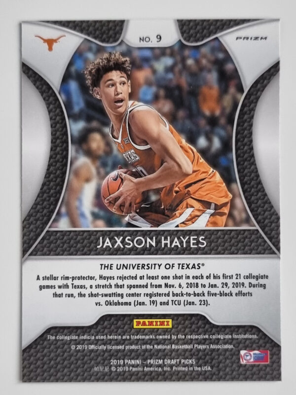 2019-20 Panini Prizm Draft Picks Prizms Red #9 Jaxson Hayes – Image 2