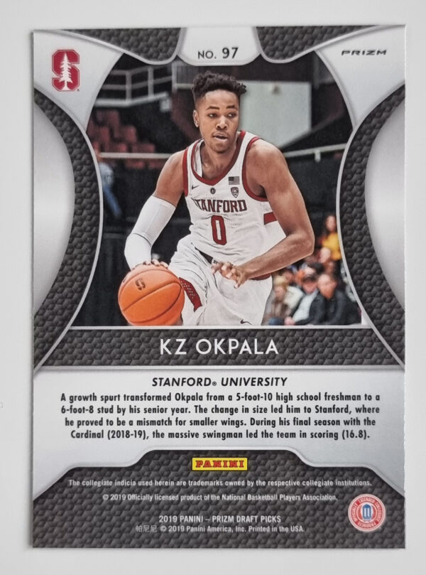 2019-20 Panini Prizm Draft Picks Prizms Red #97 KZ Okpala – Image 2