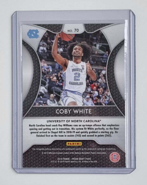 2019-20 Panini Prizm Draft Picks #70 Coby White – Image 2