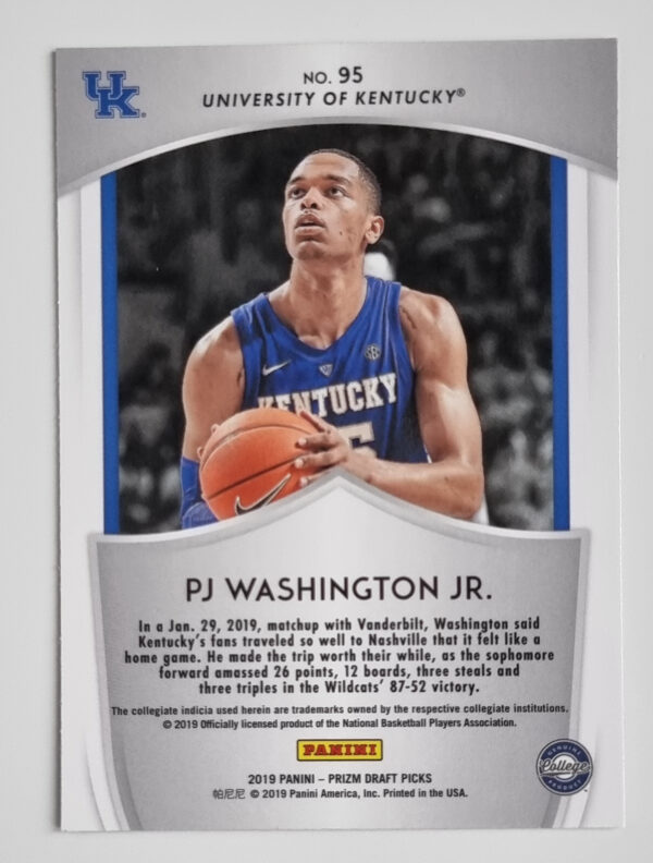 2019-20 Panini Prizm Draft Picks #95 PJ Washington Jr. CR – Image 2