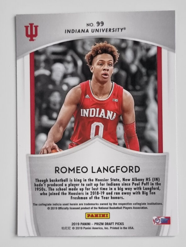 2019-20 Panini Prizm Draft Picks #99 Romeo Langford CR – Image 2