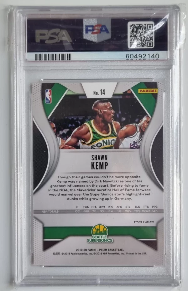 2019-20 Panini Prizm Prizms Orange Ice #14 Shawn Kemp – Image 2