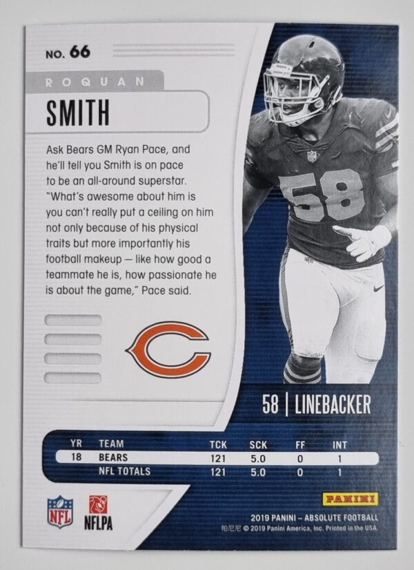 2019 Absolute #66 Roquan Smith – Image 2