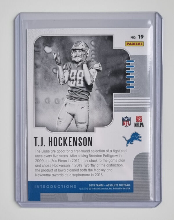 2019 Absolute Introductions #19 T.J. Hockenson – Image 2