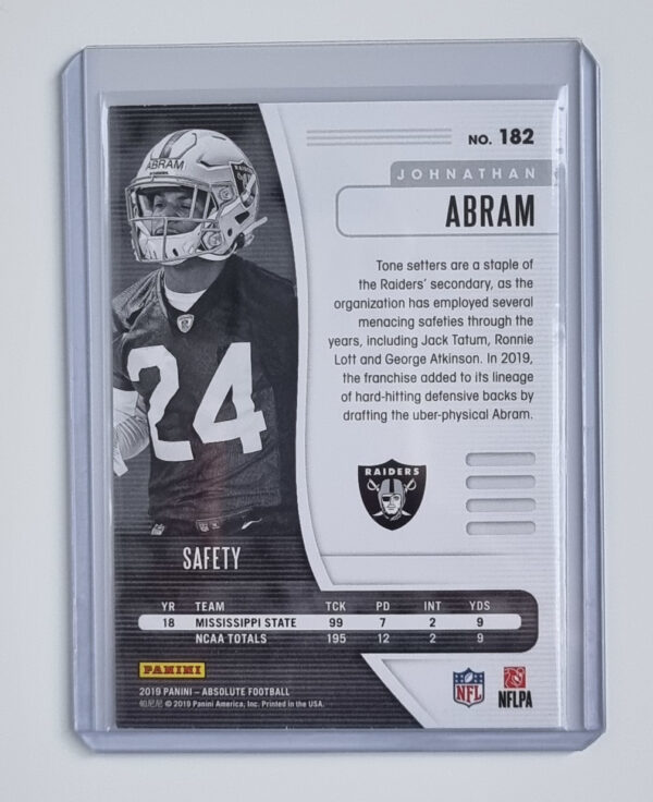 2019 Absolute Red #182 Johnathan Abram – Image 2