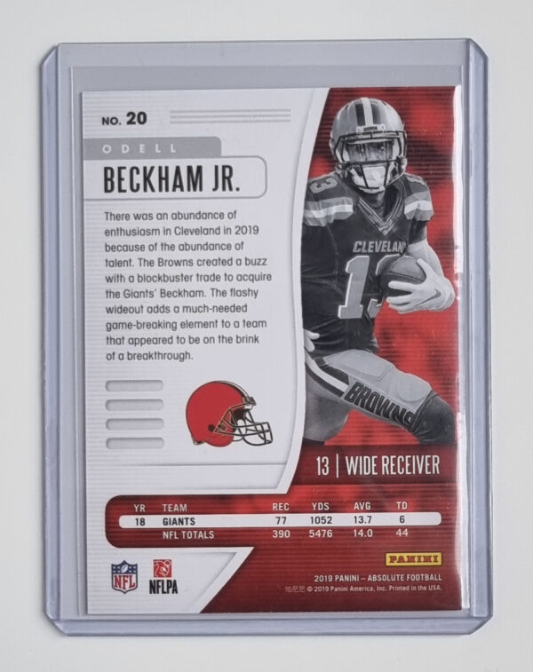 2019 Absolute Red #20 Odell Beckham Jr. – Image 2