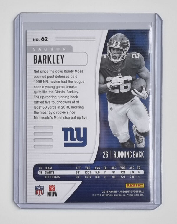 2019 Absolute Red #62 Saquon Barkley – Image 2