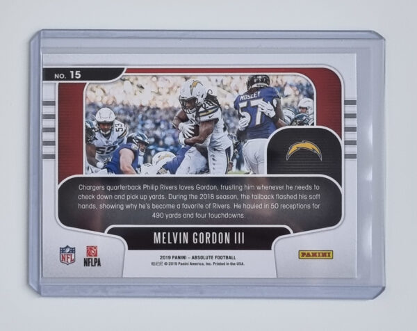 2019 Absolute Red Zone #15 Melvin Gordon III – Image 2