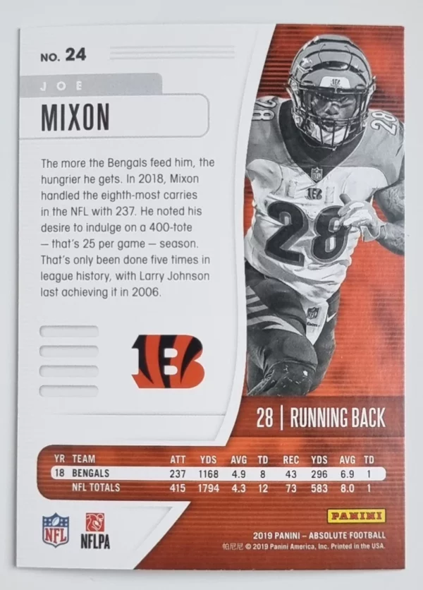 2019 Absolute Retail #24 Joe Mixon – Image 2