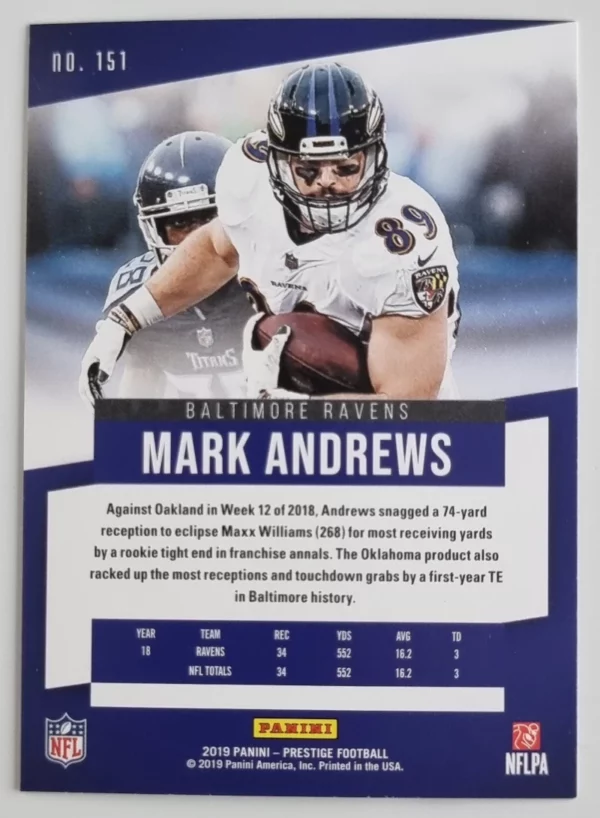 2019 Prestige #151 Mark Andrews – Image 2