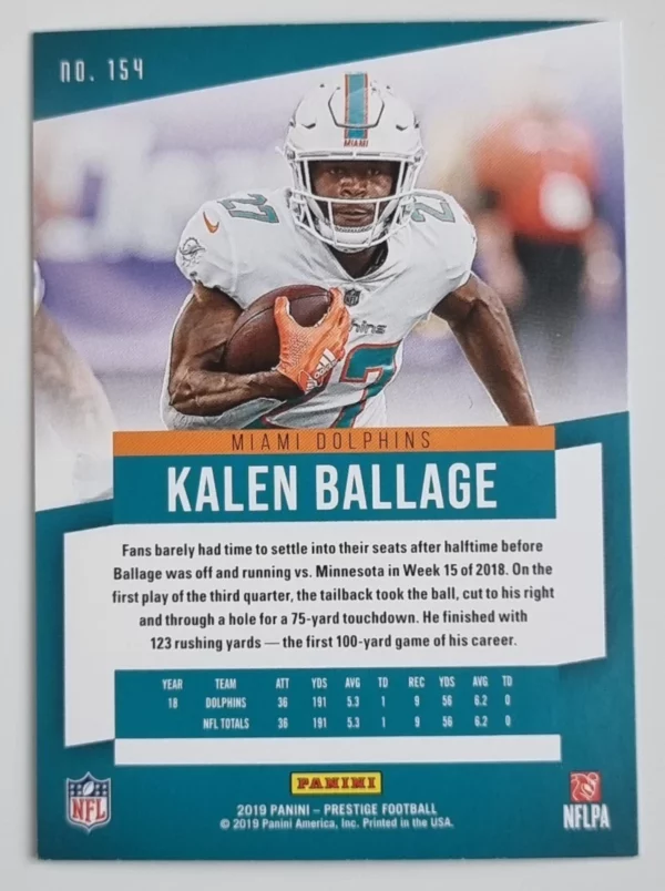 2019 Prestige #154 Kalen Ballage – Image 2
