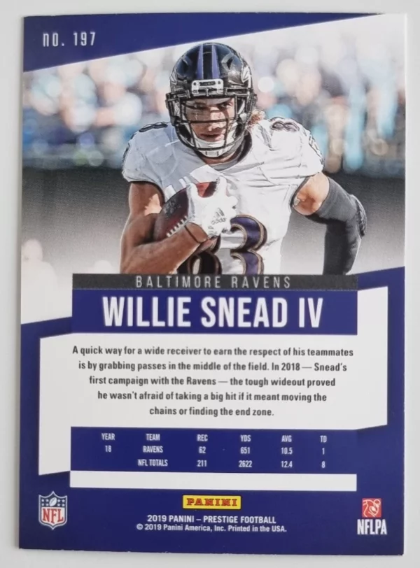 2019 Prestige #197 Willie Snead IV – Image 2