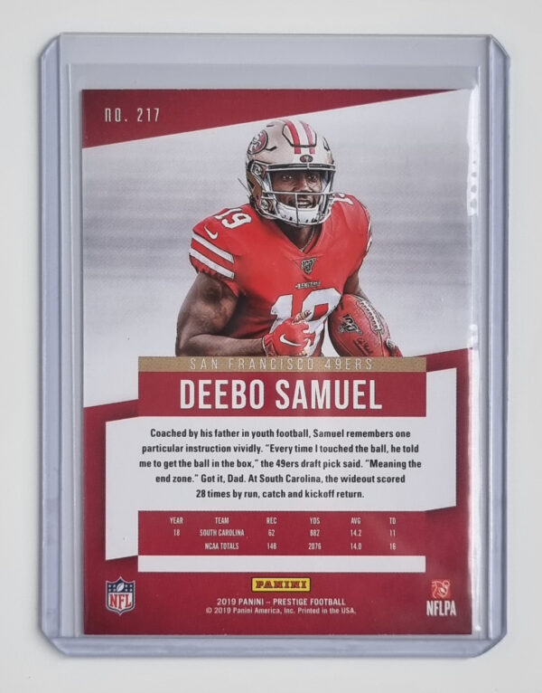 2019 Prestige #217 Deebo Samuel RC – Image 2
