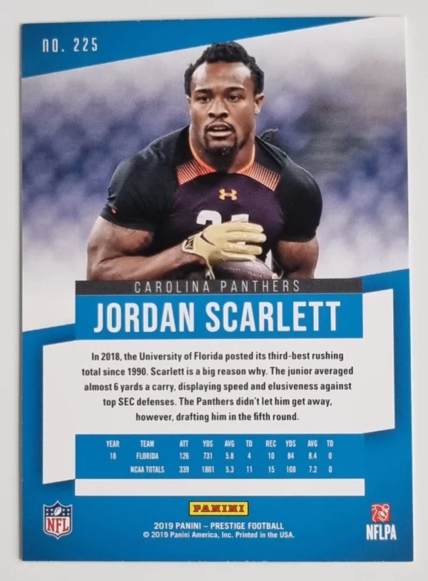 2019 Prestige #225 Jordan Scarlett RC – Image 2