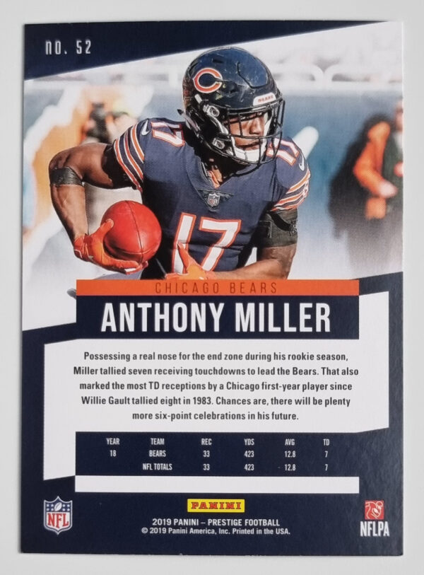 2019 Prestige #52 Anthony Miller – Image 2