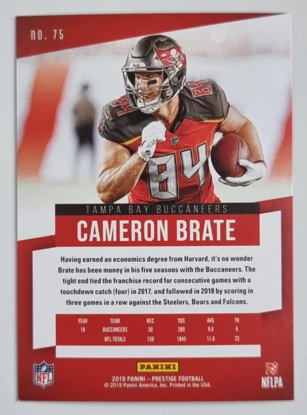 2019 Prestige #75 Cameron Brate – Image 2