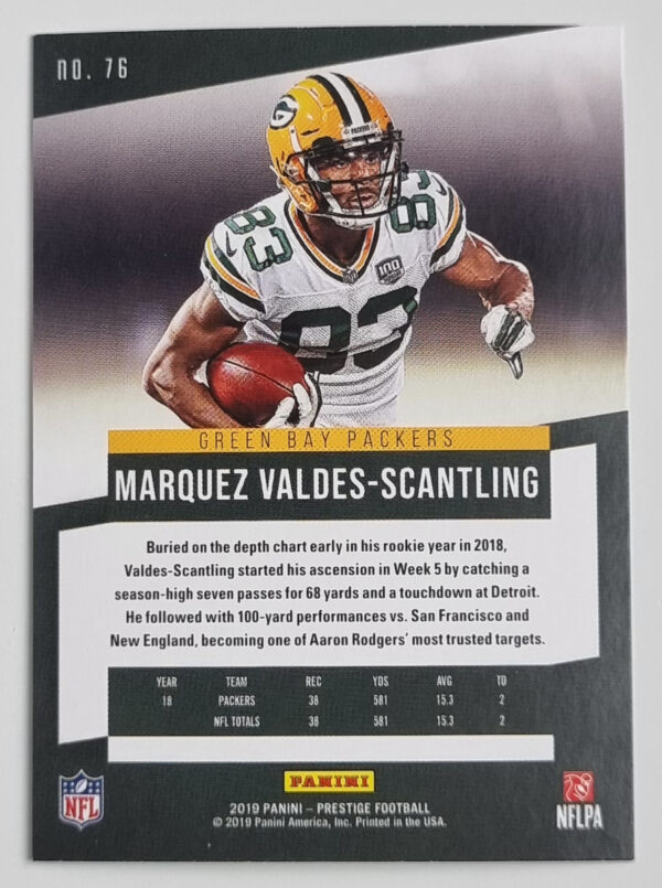 2019 Prestige #76 Marquez Valdes-Scantling – Image 2