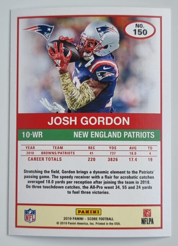 2019 Score #150 Josh Gordon – Image 2
