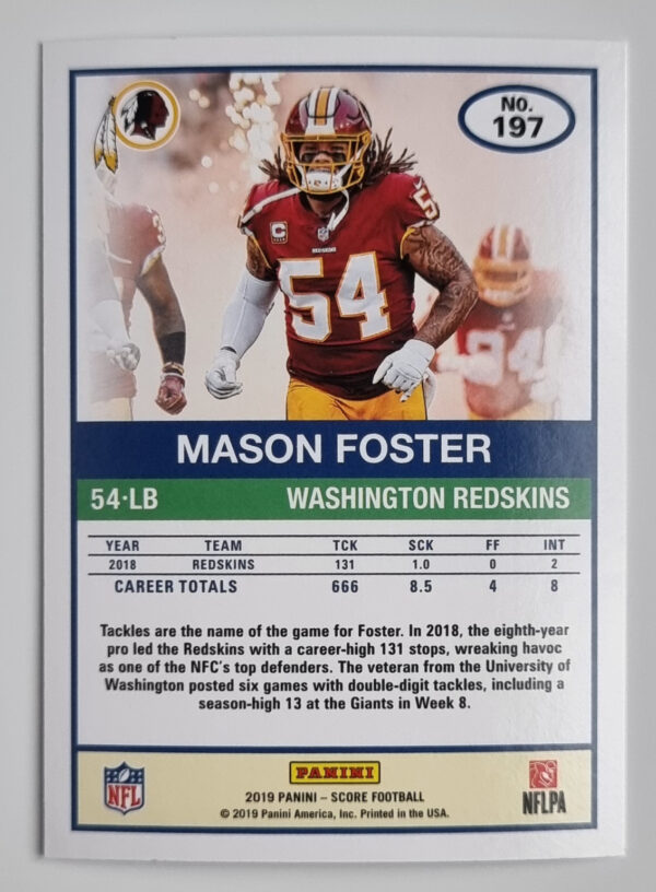 2019 Score #197 Mason Foster – Image 2