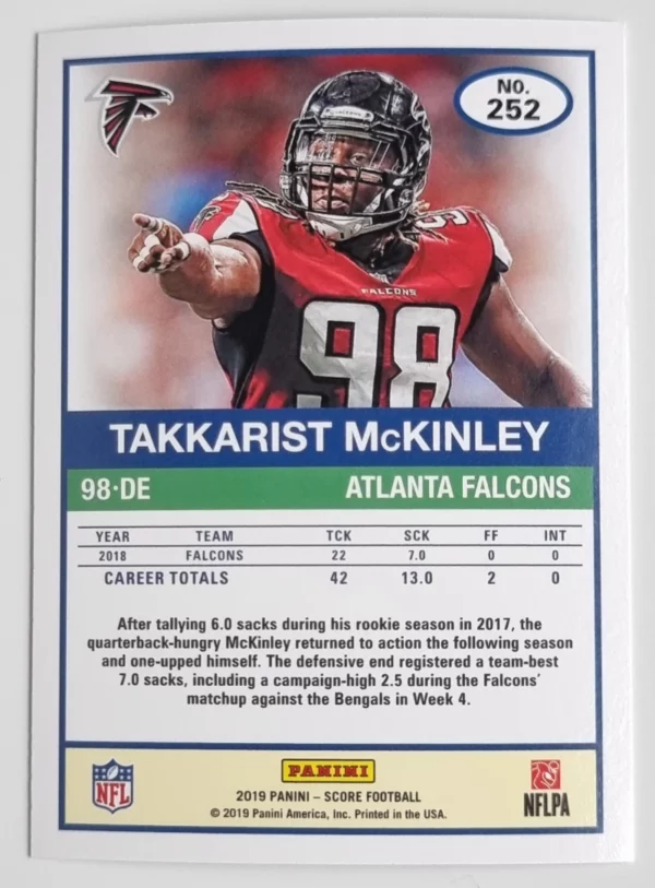 2019 Score #252 Takkarist McKinley – Image 2