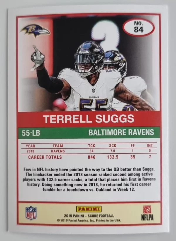 2019 Score #84 Terrell Suggs – Image 2