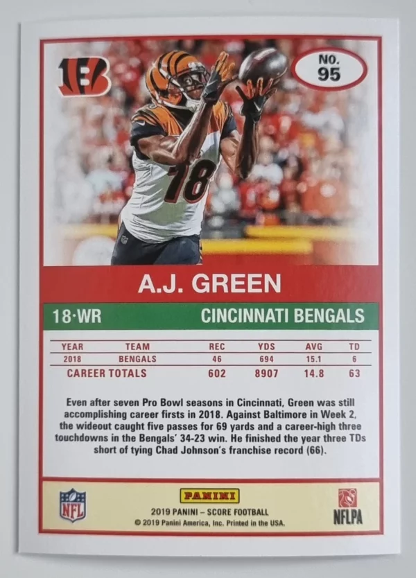 2019 Score #95 A.J. Green – Image 2