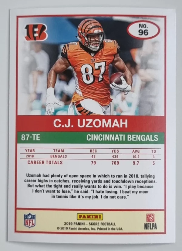 2019 Score #96 C.J. Uzomah – Image 2