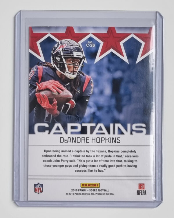 2019 Score Captains #26 DeAndre Hopkins – Image 2