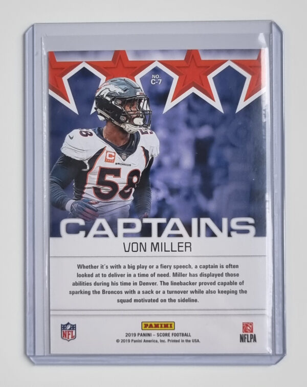 2019 Score Captains #7 Von Miller – Image 2