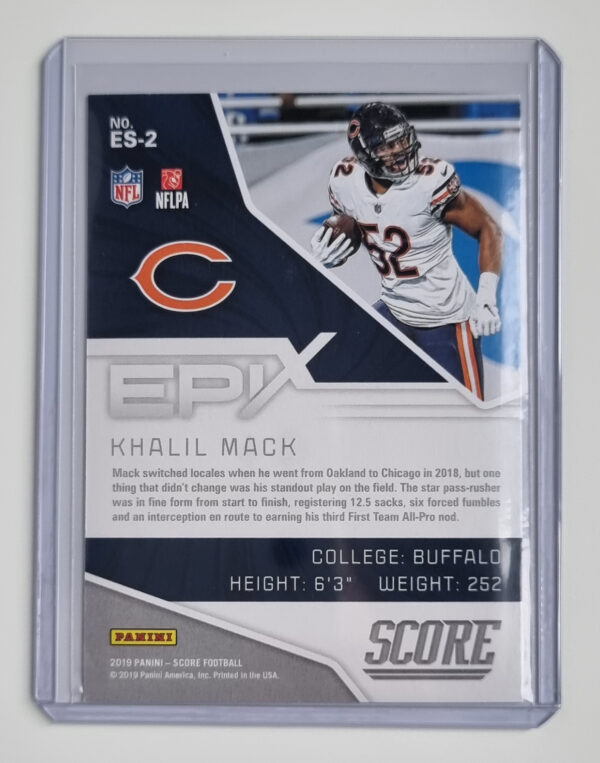 2019 Score Epix Season #2 Khalil Mack – Image 2