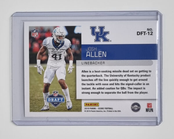 2019 Score NFL Draft #DFT12 Josh Allen – Image 2