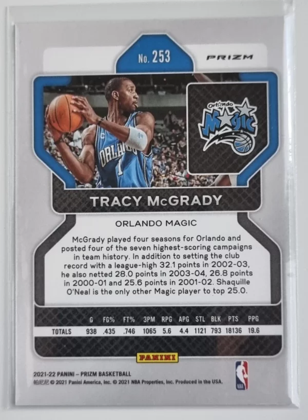 2021-22 Panini Prizm Prizms Green #253 Tracy McGrady – Image 2