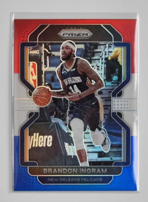 2021-22 Panini Prizm Prizms Red White and Blue #9 Brandon Ingram