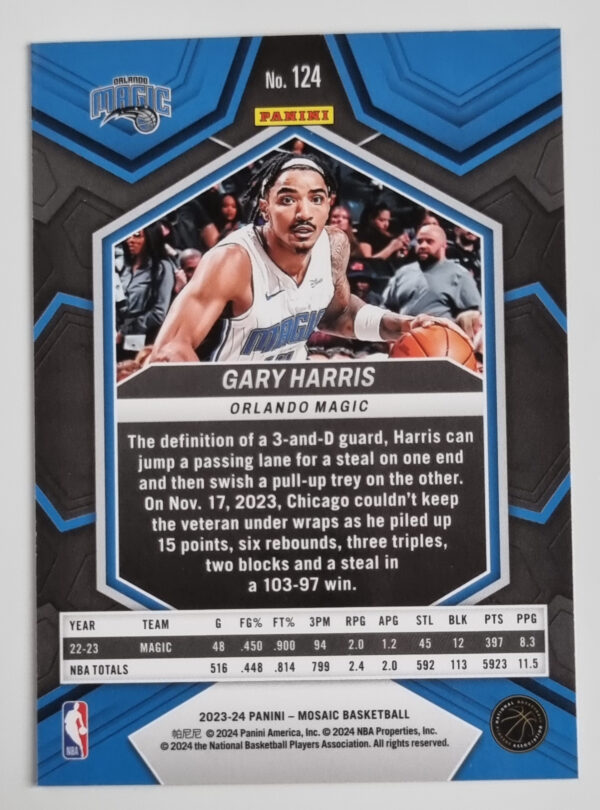 2023-24 Panini Mosaic #124 Gary Harris – Image 2