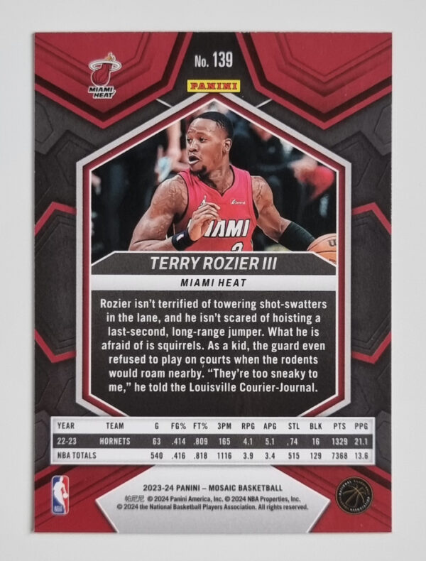 2023-24 Panini Mosaic #139 Terry Rozier III – Image 2
