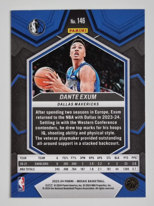 2023-24 Panini Mosaic #146 Dante Exum – Image 2