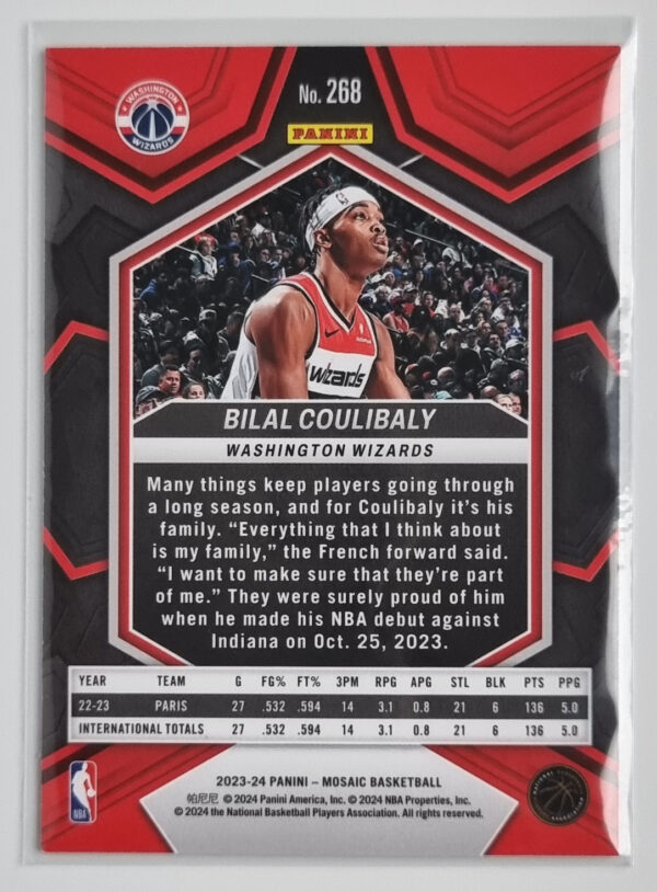 2023-24 Panini Mosaic #268 Bilal Coulibaly/NBA Debut – Image 2
